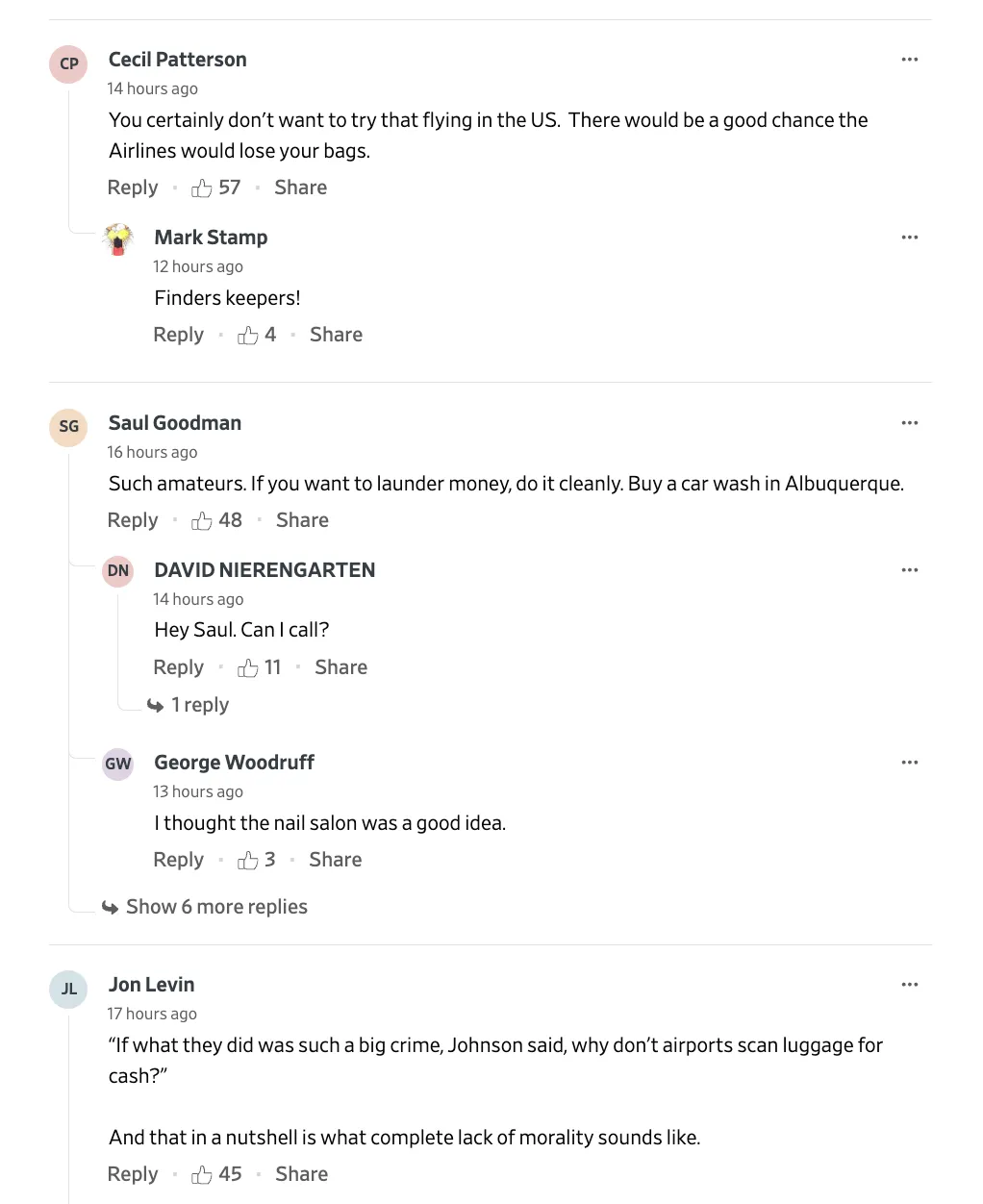 WSJ comments